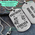 OPD032 - Brothers Forever - Monkey D. Luffy - Roronoa Zoro - One Piece Dog Tag - Engrave Silver Dog Tag