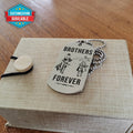 OPD032 - Brothers Forever - Monkey D. Luffy - Roronoa Zoro - One Piece Dog Tag - Engrave Silver Dog Tag
