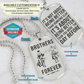 OPD036 - Brothers Forever - It's About Being Better Than You Were The Day Before - Monkey D. Luffy - Roronoa Zoro - One Piece Dog Tag - Double Sided Engrave Silver Dog Tag