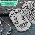 OPD036 - Brothers Forever - It's About Being Better Than You Were The Day Before - Monkey D. Luffy - Roronoa Zoro - One Piece Dog Tag - Double Sided Engrave Silver Dog Tag
