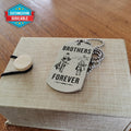 OPD036 - Brothers Forever - It's About Being Better Than You Were The Day Before - Monkey D. Luffy - Roronoa Zoro - One Piece Dog Tag - Double Sided Engrave Silver Dog Tag