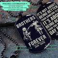 OPD037 - Brothers Forever - It's About Being Better Than You Were The Day Before - Monkey D. Luffy - Roronoa Zoro - One Piece Dog Tag - Double Sided Engrave Black Dog Tag