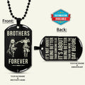 OPD037 - Brothers Forever - It's About Being Better Than You Were The Day Before - Monkey D. Luffy - Roronoa Zoro - One Piece Dog Tag - Double Sided Engrave Black Dog Tag