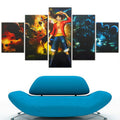 One Piece - 5 Pieces Wall Art - Monkey D. Luffy 9 - Printed Wall Pictures Home Decor - One Piece Poster - One Piece Canvas