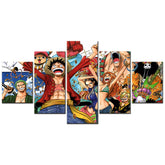 One Piece - 5 Pieces Wall Art - Monkey D. Luffy - Roronoa Zoro - Nami - Nico Robin - Printed Wall Pictures Home Decor - One Piece Poster - One Piece Canvas