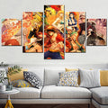 One Piece - 5 Pieces Wall Art - Monkey D. Luffy - Roronoa Zoro - Nami - Nico Robin - Sanji - Usopp - Printed Wall Pictures Home Decor - One Piece Poster - One Piece Canvas