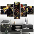 One Piece - 5 Pieces Wall Art - Monkey D. Luffy - Roronoa Zoro - Sanji - Brook - Nico Robin - Printed Wall Pictures Home Decor - One Piece Poster - One Piece Canvas