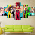 One Piece - 5 Pieces Wall Art - Monkey D. Luffy - Sanji - Brook - Usopp - Nami - Nico Robin - Printed Wall Pictures Home Decor - One Piece Poster - One Piece Canvas