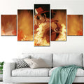 One Piece - 5 Pieces Wall Art - Portgas D. Ace 1 - Printed Wall Pictures Home Decor - One Piece Poster - One Piece Canvas