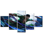 One Piece - 5 Pieces Wall Art - Roronoa Zoro 3 - Printed Wall Pictures Home Decor - One Piece Poster - One Piece Canvas