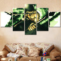 One Piece - 5 Pieces Wall Art - Roronoa Zoro 10 - Printed Wall Pictures Home Decor - One Piece Poster - One Piece Canvas