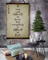 SA013 - It May Seem Diffieult At First - But Everything Is Diffieult At First - Vertical Poster - Vertical Canvas - Samurai Poster