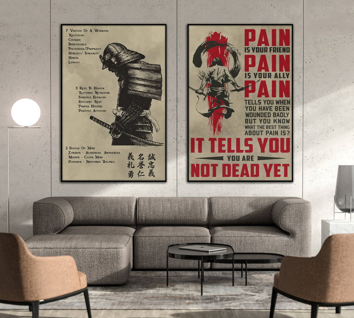 SA021 + SA082 - 7 5 3 CODE - PAIN - Home Decoration - Samurai Poster