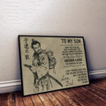 SA041 - To My Son - English  - Horizontal Poster - Horizontal Canvas - Samurai Poster
