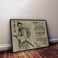 SA042 - To My Daughter - English - Horizontal Poster - Horizontal Canvas - Samurai Poster