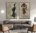 SA049 + SA054 - I'm Not Going To Lose - Outside Of Yourself - Home Decoration - Samurai Poster