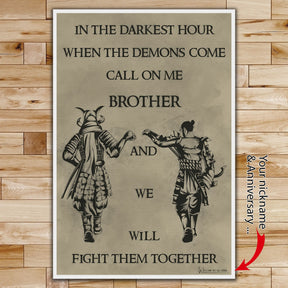 SA050 - Call On Me Brother - English - Vertical Poster - Vertical Canvas - Samurai Poster