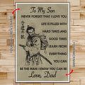SA058 - To My Son - English - Vertical Poster - Vertical Canvas - Samurai Poster