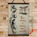 SA074 - True Victory Is Victory Over Oneself - Vertical Poster - Vertical Canvas - Samurai Poster