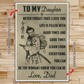 SA080 - To My Daughter - English - Vertical Poster - Vertical Canvas - Samurai Poster