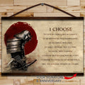SA092 - I Choose - English - Horizontal Poster - Horizontal Canvas - Samurai Poster