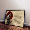 SA094 - Make No Mistake - English - Horizontal Poster - Horizontal Canvas - Samurai Poster