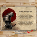 SA094 - Make No Mistake - English - Horizontal Poster - Horizontal Canvas - Samurai Poster