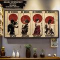 SA095 - Be Strong - Be Brave - Be Humble - Be Badass - Horizontal Poster - Horizontal Canvas - Samurai Poster
