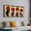 SA095 - Be Strong - Be Brave - Be Humble - Be Badass - Horizontal Poster - Horizontal Canvas - Samurai Poster