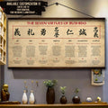 SA097 - The Seven Virtues Of Bushido - English - Horizontal Poster - Horizontal Canvas - Samurai Poster