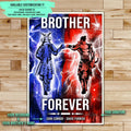 SA100 - Brother Forever - Bushido - Katana - Ronin - Miyamoto Musashi - Vertical Poster - Vertical Canvas - Samurai Poster - Samurai Canvas