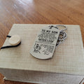 SAD019 - Dad To Son - Never Lose - English - Samurai - Engrave Silver Dog Tag