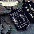 SAD037 - Call On Me Brother - English - Samurai - Engrave Black Dog Tag