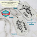 SAD050 - Brothers Forever - Samurai - Bushido - Katana - Ronin - Miyamoto Musashi - Silver Double-Sided Dog Tag