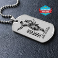 SAD050 - Brothers Forever - Samurai - Bushido - Katana - Ronin - Miyamoto Musashi - Silver Double-Sided Dog Tag