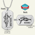 SAD050 - Brothers Forever - Samurai - Bushido - Katana - Ronin - Miyamoto Musashi - Silver Double-Sided Dog Tag