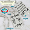 SAD054 - Brothers Forever - Call On Me Brother - Samurai - Bushido - Katana - Ronin - Miyamoto Musashi - Silver Double-Sided Dog Tag