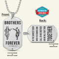 SAD054 - Brothers Forever - Call On Me Brother - Samurai - Bushido - Katana - Ronin - Miyamoto Musashi - Silver Double-Sided Dog Tag