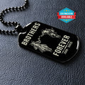 SAD055 - Brothers Forever - Call On Me Brother - Samurai - Bushido - Katana - Ronin - Miyamoto Musashi - Black Double-Sided Dog Tag