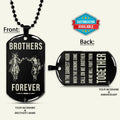 SAD055 - Brothers Forever - Call On Me Brother - Samurai - Bushido - Katana - Ronin - Miyamoto Musashi - Black Double-Sided Dog Tag