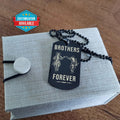 SAD055 - Brothers Forever - Call On Me Brother - Samurai - Bushido - Katana - Ronin - Miyamoto Musashi - Black Double-Sided Dog Tag