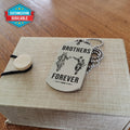SAD056 - Brothers Forever - It's About Being Better Than You Were The Day Before - Samurai - Bushido - Katana - Ronin - Miyamoto Musashi - Silver Double-Sided Dog Tag