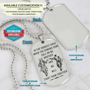SAD062 - Call On Me Brother - Samurai - Bushido - Katana - Ronin - Miyamoto Musashi - Silver Dog Tag
