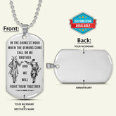 SAD062 - Call On Me Brother - Samurai - Bushido - Katana - Ronin - Miyamoto Musashi - Silver Dog Tag