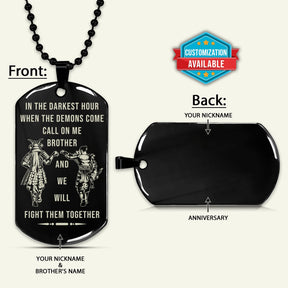 SAD063 - Call On Me Brother - Samurai - Bushido - Katana - Ronin - Miyamoto Musashi - Black Dog Tag