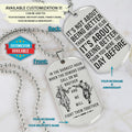 SAD064 - Call On Me Brother - It's About Being Better Than You Were The Day Before - Samurai - Bushido - Katana - Ronin - Miyamoto Musashi - Silver Double-Sided Dog Tag