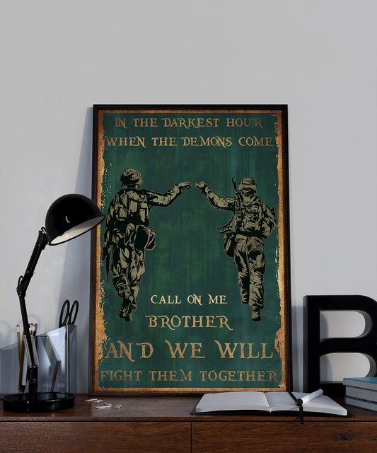SD040 - Call On Me Brother - English - Soldier - Vertical Poster - Vertical Canvas - Soldier Poster