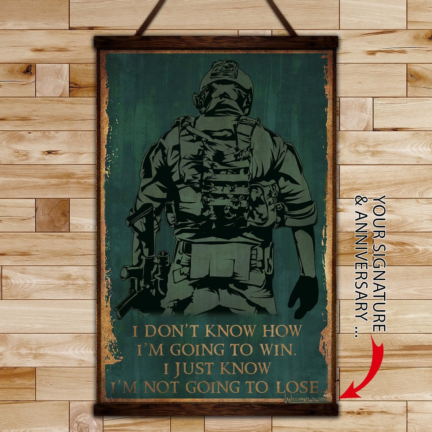 SD041 - I Don't Know How I'm Going To Win - I'm Just Know I’m Not Going To Lose - Soldier - Vertical Poster - Vertical Canvas - Soldier Poster