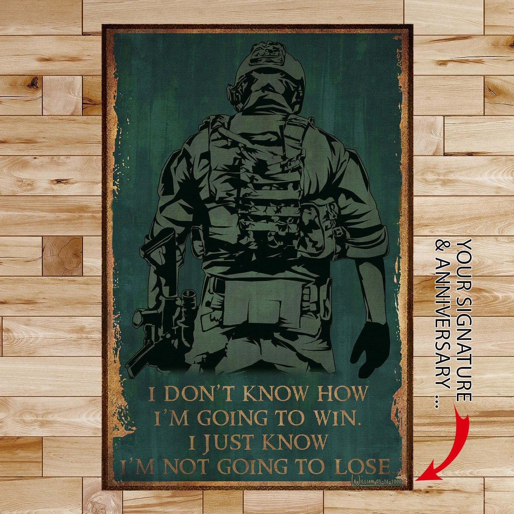 SD041 - I Don't Know How I'm Going To Win - I'm Just Know I’m Not Going To Lose - Soldier - Vertical Poster - Vertical Canvas - Soldier Poster