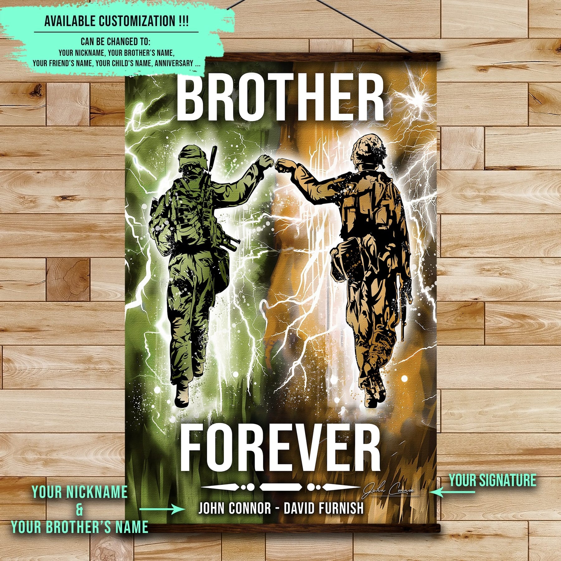 SD043 - Brother Forever - Army - Marine - Vertical Poster - Vertical Canvas - Soldier Poster - Soldier Canvas
